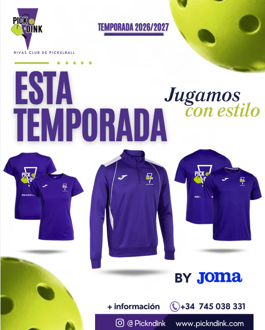 Equipación oficial Pick&Dink esta temporada by Joma